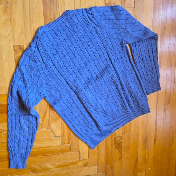 Knit Cable Crewneck sweater blue GANT - Picture 5 of 7